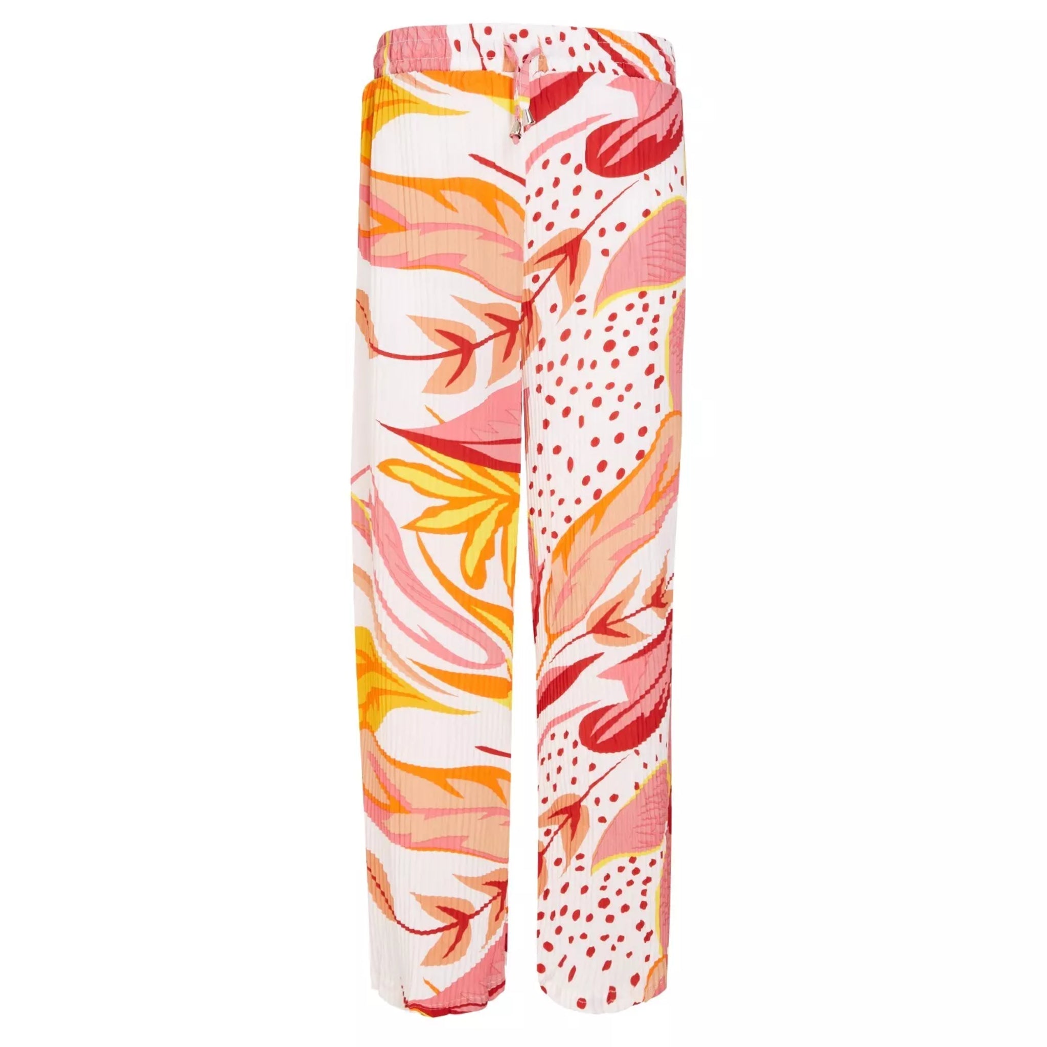 Women’s printed palazzo trousers – wide leg summer pants in bold colourful patterns.